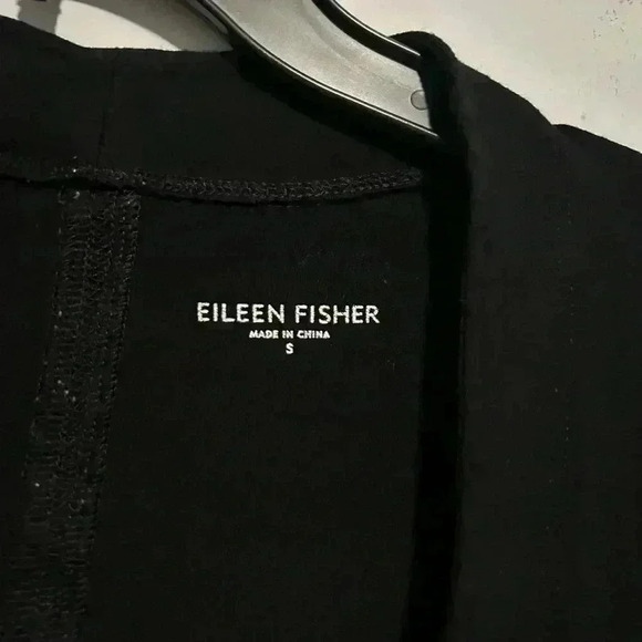 Eileen Fisher Womens Black Open Cardigan Long Sleeve Size S - Picture 2 of 5